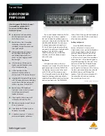 Предварительный просмотр 1 страницы Behringer EUROPOWER PMP530M Brochure & Specs