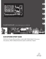 Behringer EUROPOWER PMP560M Quick Start Manual preview