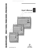 Preview for 1 page of Behringer Europower PMX1000 User Manual