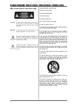 Preview for 2 page of Behringer Europower PMX1000 User Manual