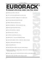 Preview for 4 page of Behringer Eurorack MX602A User Manual