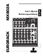 Behringer EURORACK MX802A User Manual предпросмотр