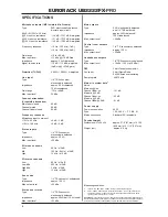 Preview for 4 page of Behringer EURORACK UB2222FX-PRO Technical Specifications