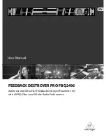 Behringer FEEDBACK DESTROYER PRO FBQ2496 User Manual preview