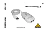 Behringer GUITAR LINK UCG102 Software Installation Manual preview