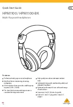 Preview for 1 page of Behringer HPM1100 Quick Start Manual