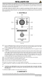 Behringer Intelligate IG9 Quick Manual preview