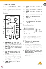 Предварительный просмотр 1 страницы Behringer Legendary 2500 Series Quick Start Manual