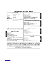 Preview for 2 page of Behringer MicroHD HD400 Manual