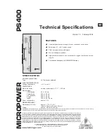 Behringer Micropower PS400 Technical Specifications preview