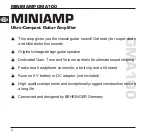 Preview for 2 page of Behringer Miniamp GMA100 Specifications