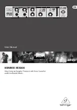 Behringer MINIMIX MIX800 User Manual предпросмотр