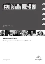 Behringer Minimon Mon800 Quick Start Manual preview