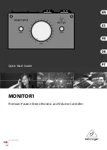 Preview for 1 page of Behringer Monitor1 Quick Start Manual