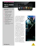 Preview for 1 page of Behringer PB600 Manual