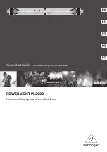 Предварительный просмотр 1 страницы Behringer POWERLIGHT PL2000 Quick Start Manual