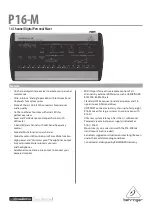 Behringer POWERPLAY 16 P16-M Specifications preview