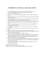 Preview for 2 page of Behringer POWERPLAY P16-M Setup Manual