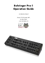 Behringer PRO-1 Operation Manual предпросмотр