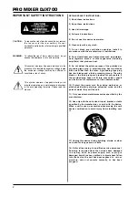 Preview for 2 page of Behringer PRO MIXER DJX700 User Manual