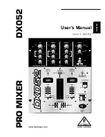 Предварительный просмотр 1 страницы Behringer Pro Mixer DX052 User Manual