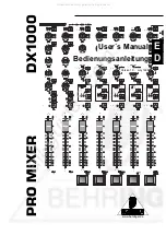 Behringer PRO MIXER DX1000 User Manual preview