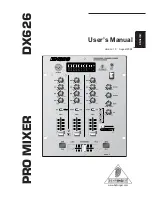 Behringer Pro Mixer DX626 User Manual предпросмотр