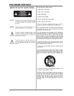 Предварительный просмотр 2 страницы Behringer Pro Mixer VMX1000 User Manual