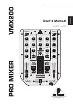 Behringer PRO MIXER VMX200 User Manual preview