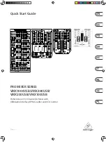 Behringer PRO MIXER VMX300USB Quick Start Manual preview