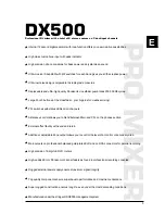 Предварительный просмотр 5 страницы Behringer Promixer DX 500 User Manual