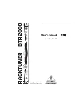 Behringer Racktuner BTR2000 User Manual предпросмотр