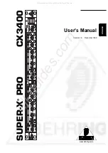 Preview for 1 page of Behringer Super-X Pro CX3400 User Manual