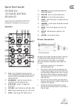 Behringer SYSTEM 100 172 PHASE SHIFTER/DELAY/LFO Quick Start Manual preview