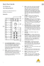 Preview for 1 page of Behringer SYSTEM 100 182 Quick Start Manual