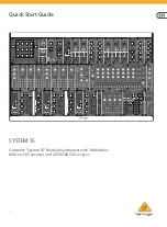 Preview for 1 page of Behringer SYSTEM 55 Quick Start Manual