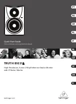 Preview for 1 page of Behringer TRUTH B1031A Quick Start Manual