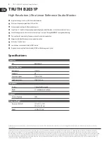 Preview for 2 page of Behringer TRUTH B2031P Technical Specifications