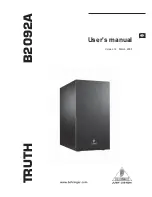 Предварительный просмотр 1 страницы Behringer Truth B2092A User Manual