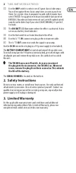 Preview for 2 page of Behringer TUBE AMP MODELER TM300 Manual