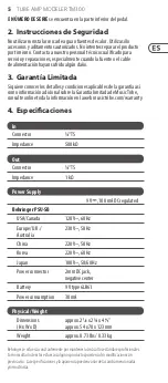 Preview for 5 page of Behringer TUBE AMP MODELER TM300 Manual