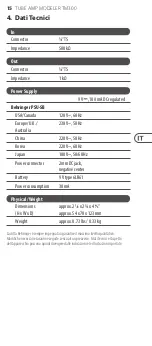 Preview for 15 page of Behringer TUBE AMP MODELER TM300 Manual