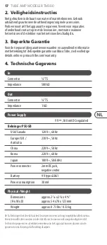 Preview for 17 page of Behringer TUBE AMP MODELER TM300 Manual