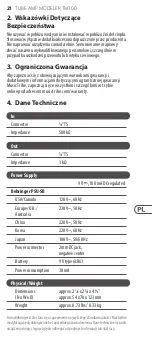 Preview for 21 page of Behringer TUBE AMP MODELER TM300 Manual