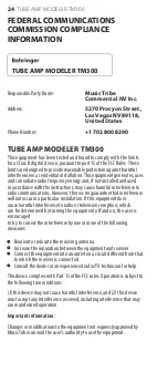 Preview for 24 page of Behringer TUBE AMP MODELER TM300 Manual