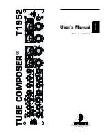 Preview for 1 page of Behringer Tube Composer T1952 User Manual