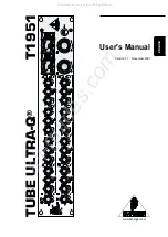 Предварительный просмотр 1 страницы Behringer Tube Ultra-Q T1951 User Manual