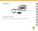 Behringer U-CONTROL UCA222 User Manual предпросмотр