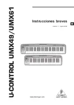 Behringer U-CONTROL UMX49 (Spanish) Instrucciones Breves Manual preview