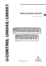 Предварительный просмотр 1 страницы Behringer U-CONTROL UMX49 (Spanish) Instrucciones Breves Manual